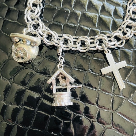 Sterling Silver Bracelet W/ 9 Charms by Danecraft, Monet, Wells SPORTS A… - Picture 5 of 10